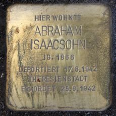 Stolperstein dedicated to Abraham Isaacsohn