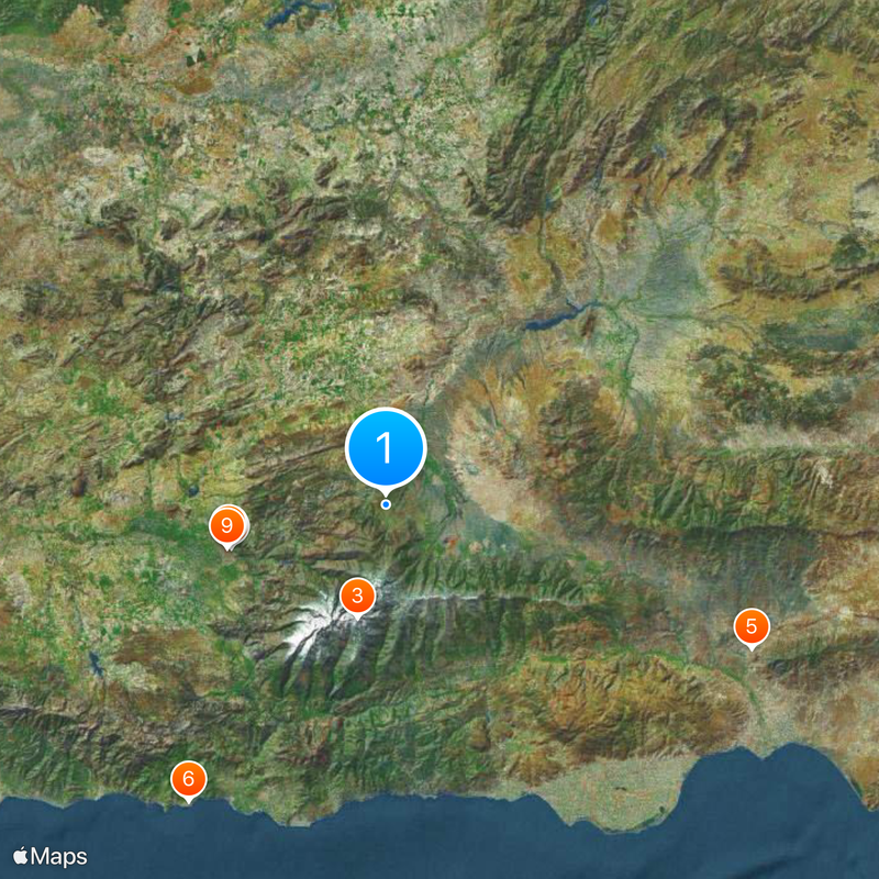 Provinz Granada Karte