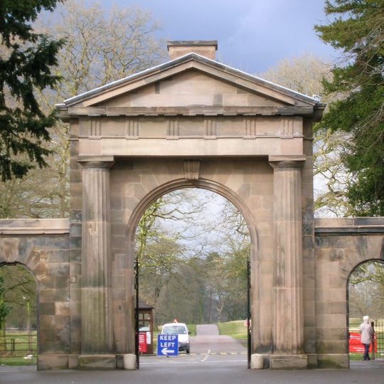 Knutsford Lodge Gateway and gates to Tatton Park