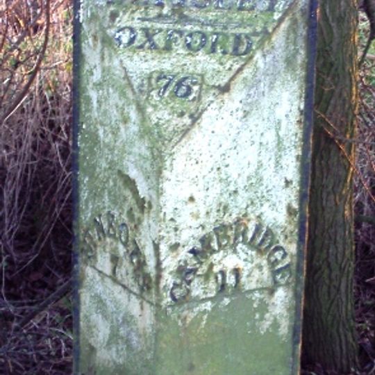 Mile Post South Of Pembroke Farm And West Of Caxton Gibbet Inn