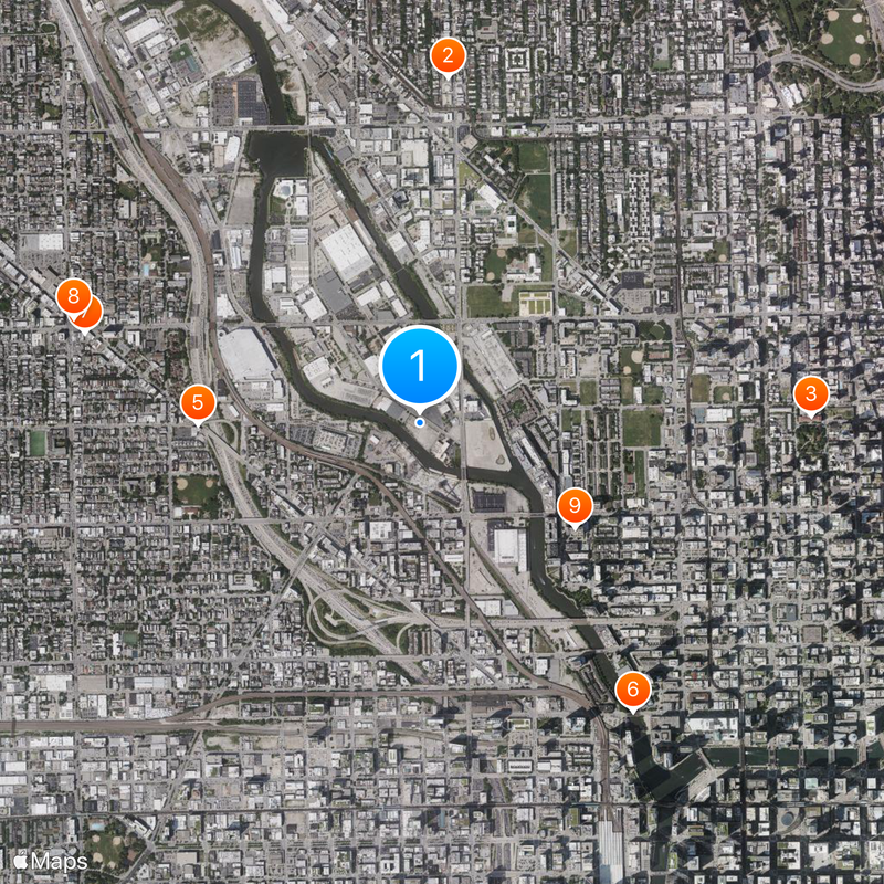 Area metropolitana di Chicago Mappa