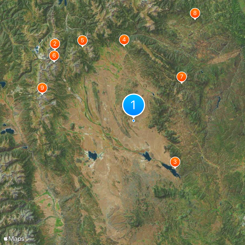 Contea di Park Mappa