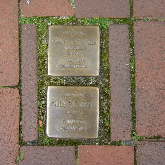 Stolperstein à la mémoire d’Alice Eichwald