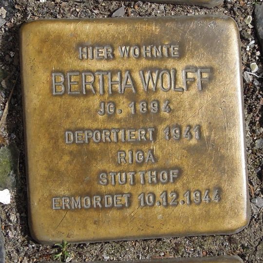 Stolperstein à la mémoire de Bertha Wolff