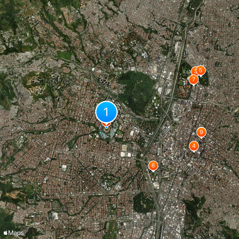 Atanasio Girardot Sports Complex Map