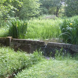 Replica of the Mohne Dam, in the grounds of the Building Research Establishment, Garston