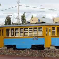 Monumentalized Kyiv tram №919 in Podolsky tram depot