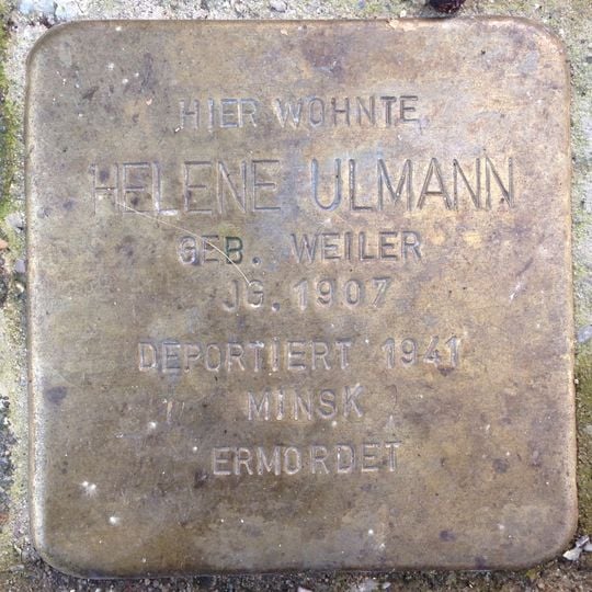Stolperstein dedicated to Helene Ulmann