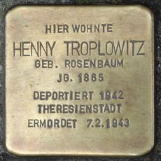 Stolperstein à la mémoire de Henny Troplowitz