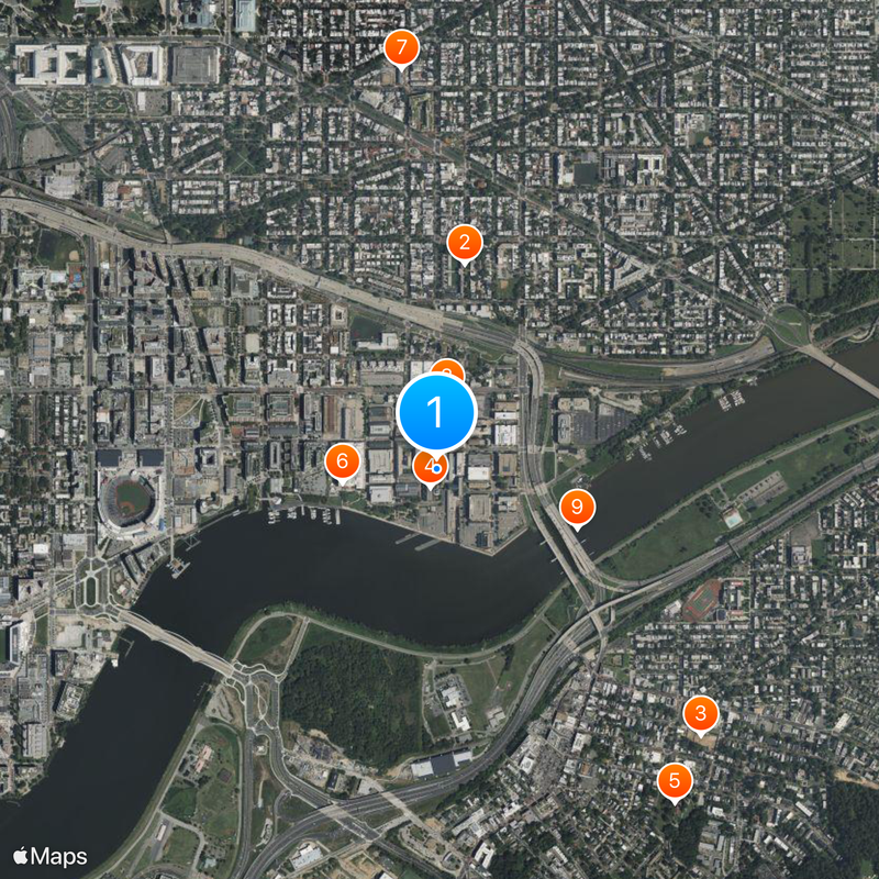 Washington Navy Yard Mapa