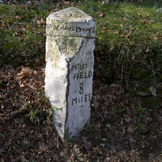 Milestone On West Side Of The B2070 London Road, Immediately South Of Entrance To Bohunt Manor