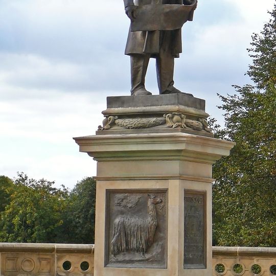 Statue of Sir Titus Salt Set in Centre of Main Terrace of Park