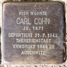 Stolperstein dedicated to Carl Cohn