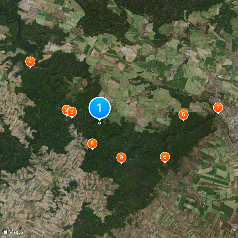 Parque nacional Podyjí Mapa