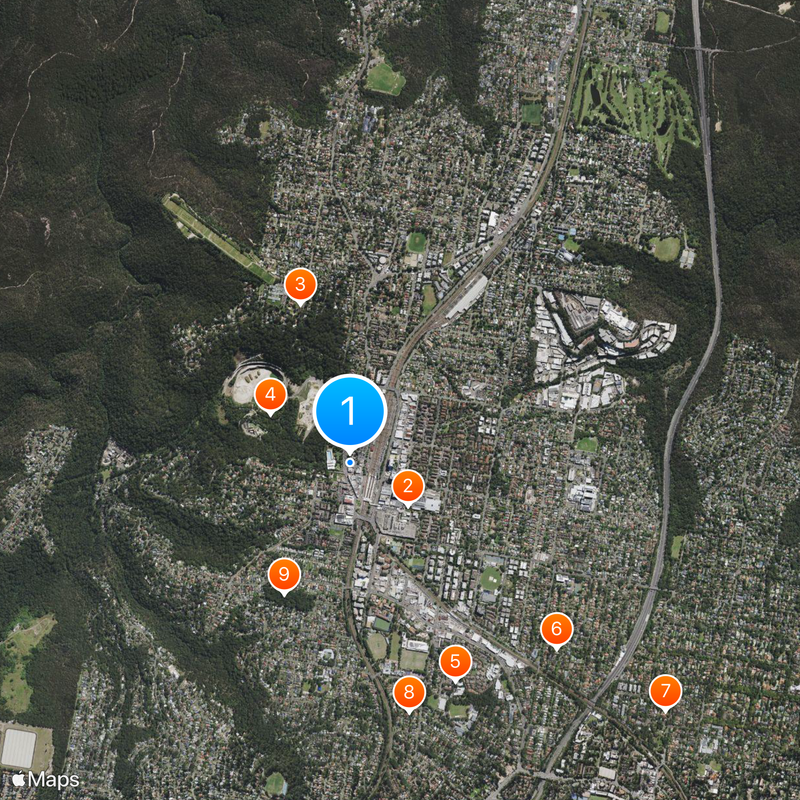 Hornsby Map
