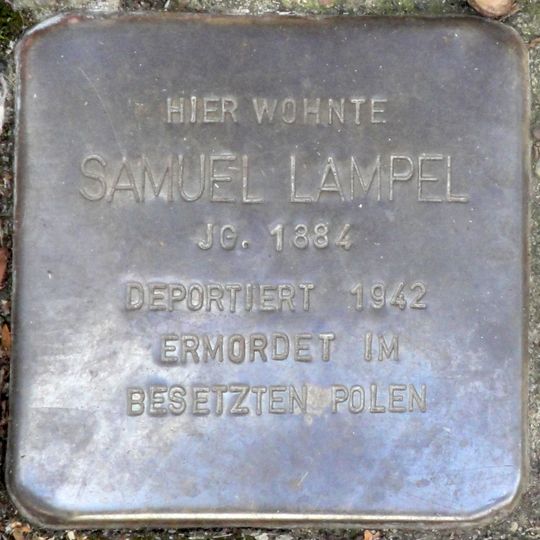 Stolperstein em memória de Samuel Lampel