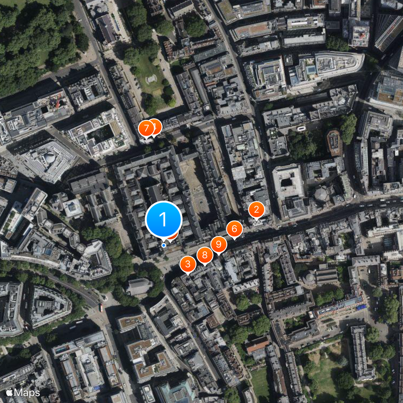 Cour royale de justice Carte