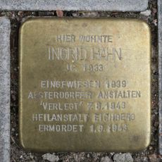 Stolperstein à la mémoire d’Ingrid Hahn