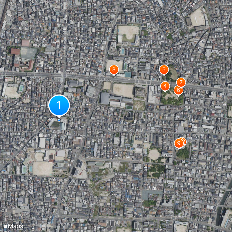 Osaka Kaisei Gakuen High School Map