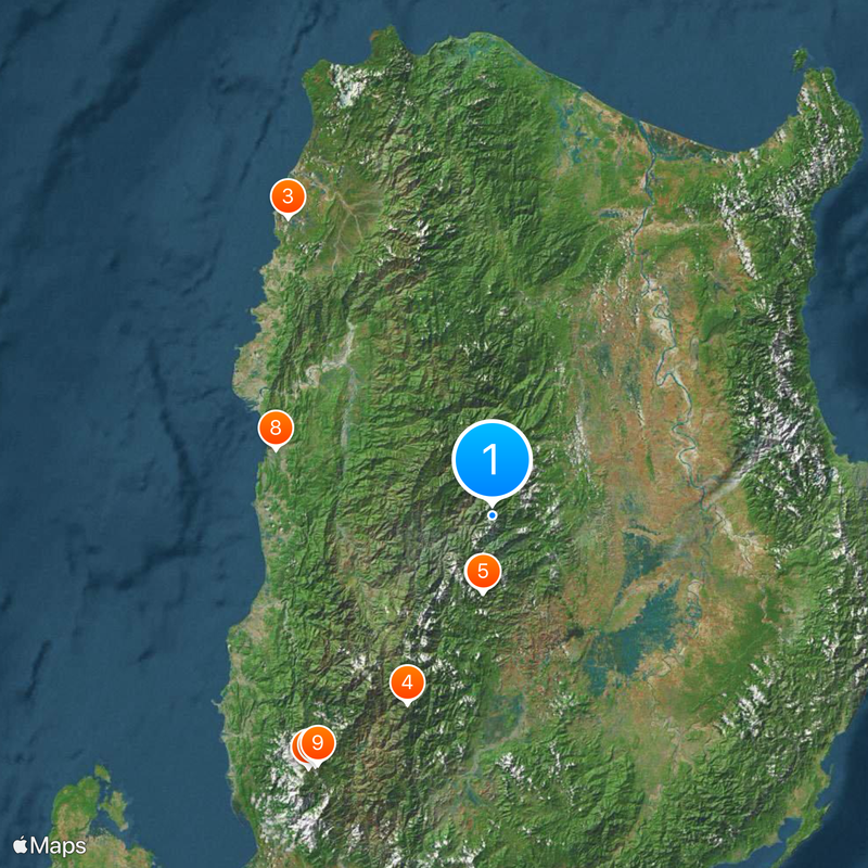 Région administrative de la Cordillère Carte