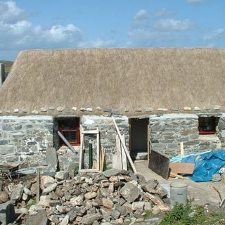 Harris, Bernaray, Thatched Cottage At Laimrig Ruadh