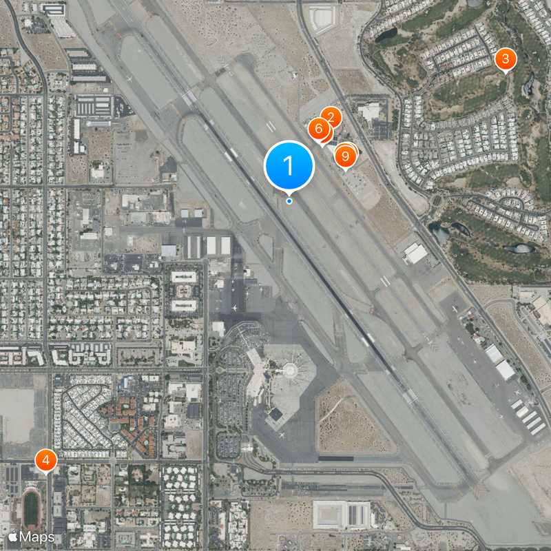 Palm Springs International Airport Map
