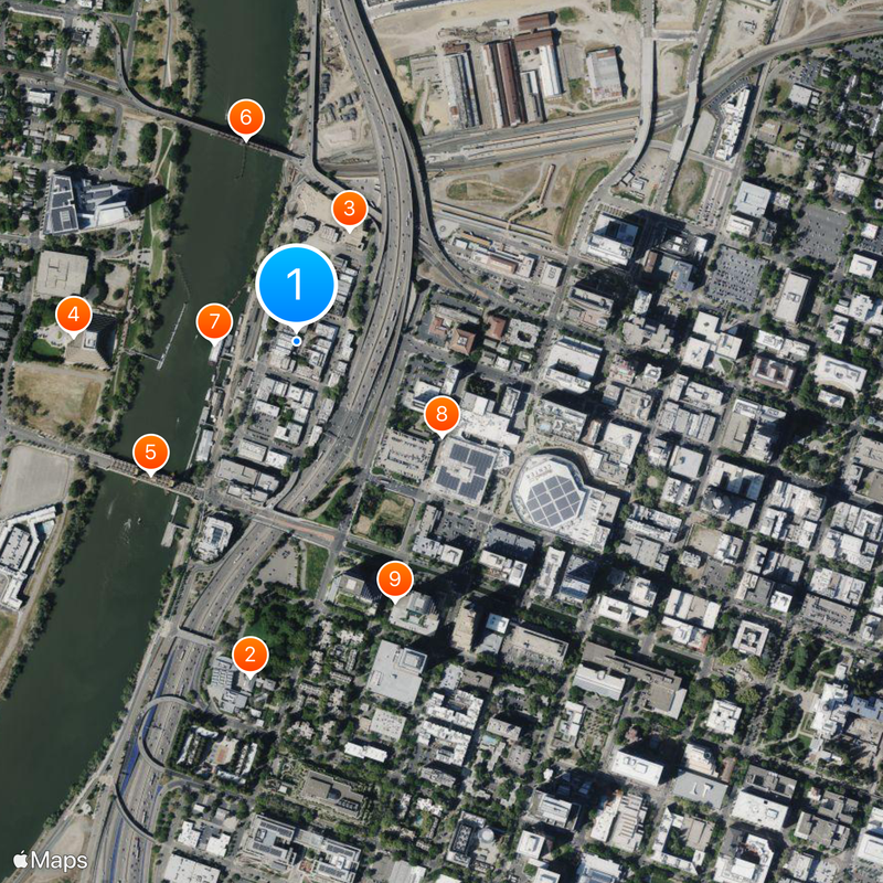 Old Sacramento Waterfront Mapa