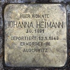 Stolperstein dedicated to Johanna Heimann