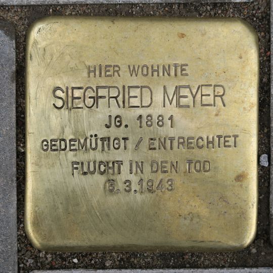Stolperstein en memoria de Siegfried Meyer
