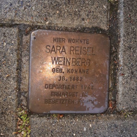 Stolperstein à la mémoire de Sara Reisel Weinberg