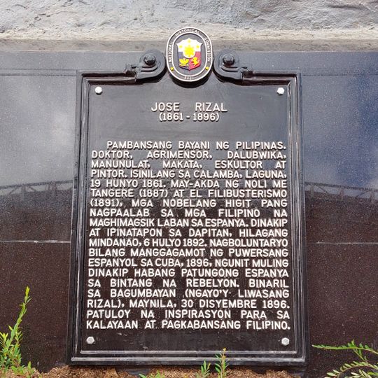 Jose Rizal historical marker