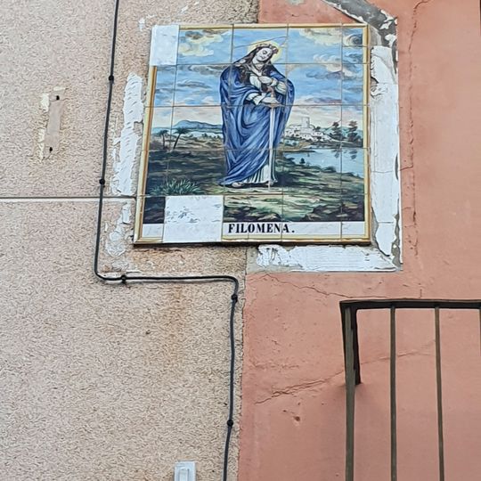 Ceramic panel of Saint Philomena