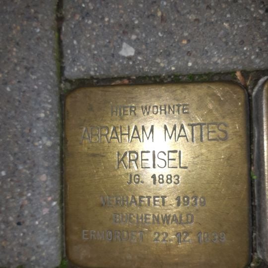 Stolperstein dedicated to Abraham Mattes Kreisel