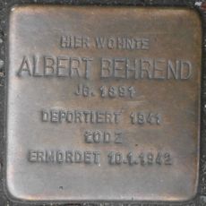 Stolperstein à la mémoire d’Albert Behrend
