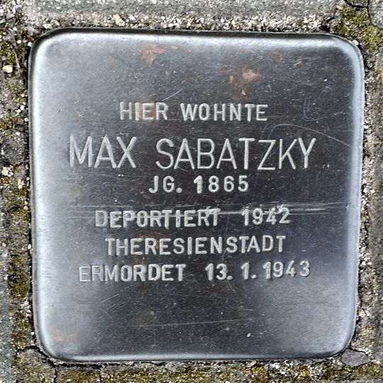 Stolperstein für Max Sabatzky