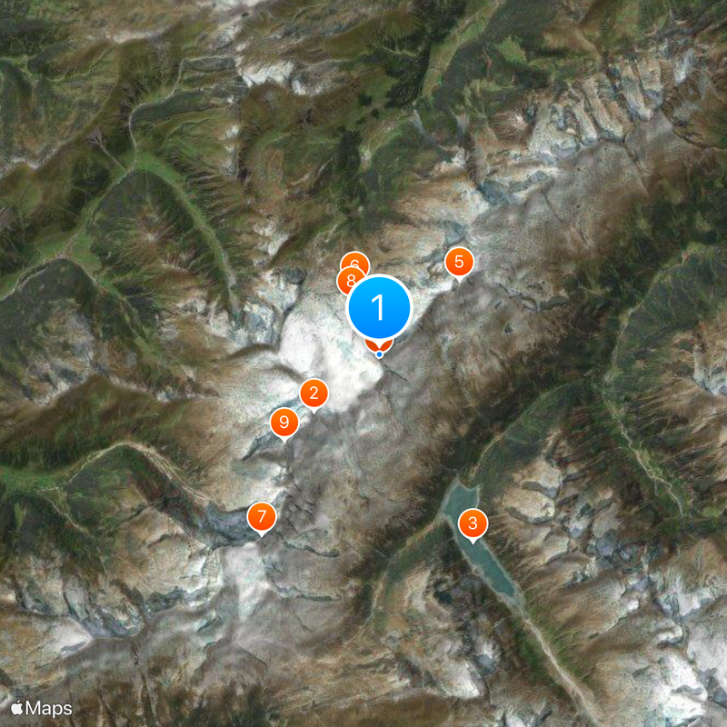 Hintertuxer Gletscher Karte