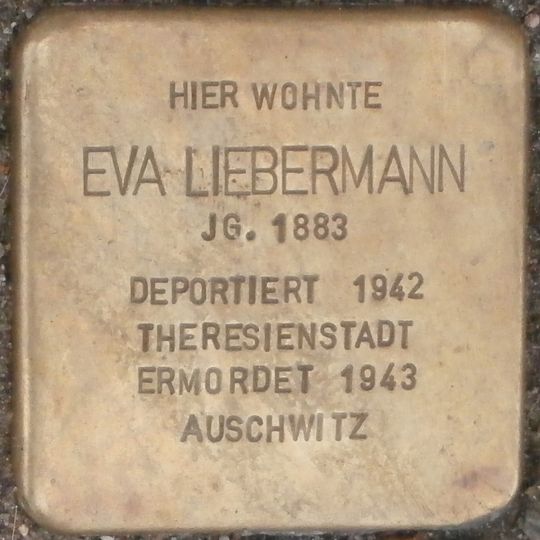 Stolperstein em memória de Eva Liebermann