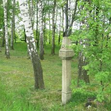 Kříž v březovém hájku v Jamské ulici v Žďáru nad Sázavou