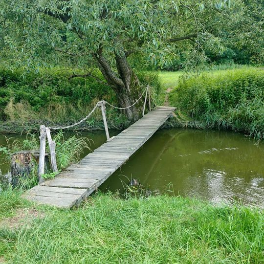 Lávka přes Kocábu u Pouští