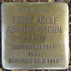 Stolperstein en memoria de Heinz Adolf Abrahamssohn