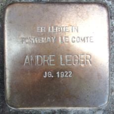 Stolperstein à la mémoire d’Andre Leger
