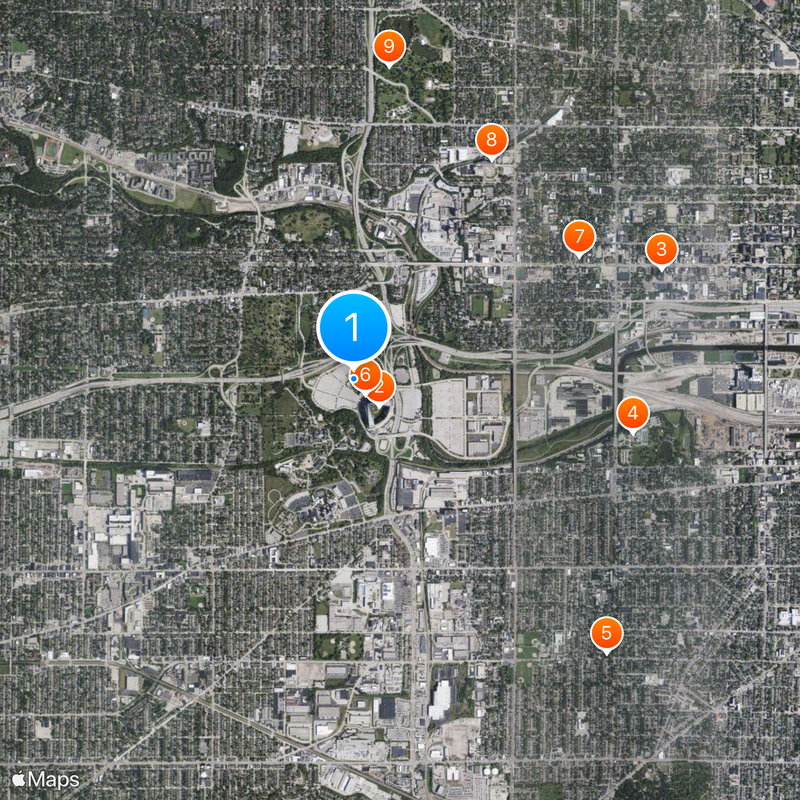 Milwaukee County Stadium Mapa