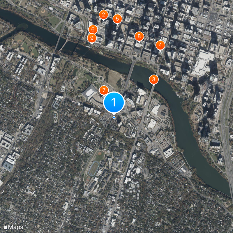 Armadillo World Headquarters Karte