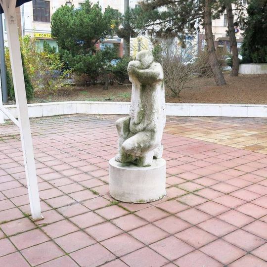 Socha Dvojice na terase u hotelu Vladimir v Ústí nad Labem