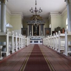 Interior of Lutheran church in Vecumnieki