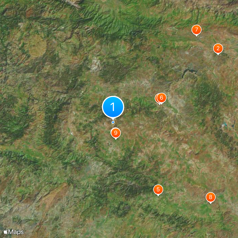 Provincia di Kütahya Mappa