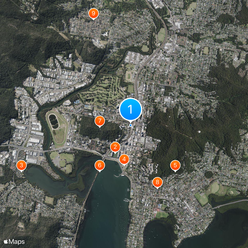 Gosford Map