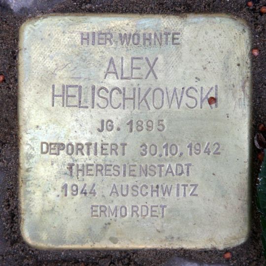 Stolperstein dedicated to Alex Helischkowski