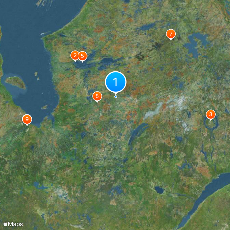 Indicatif régional 819 et 873 Carte