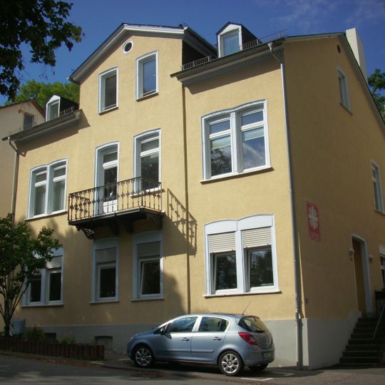 Verputzter Fachwerkbau